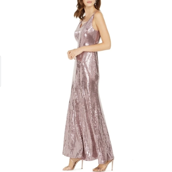 NWT Nightway Pink All Over Sequin Maxi Dress - Picture 3 of 15